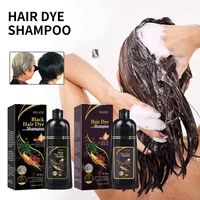 Natural Herbal Hair Dye Shampoo 3 in 1 Hair Color Shampoo for Gary Hair Dark Brown Black for Women & Men Grey Coverage 100ml 1
