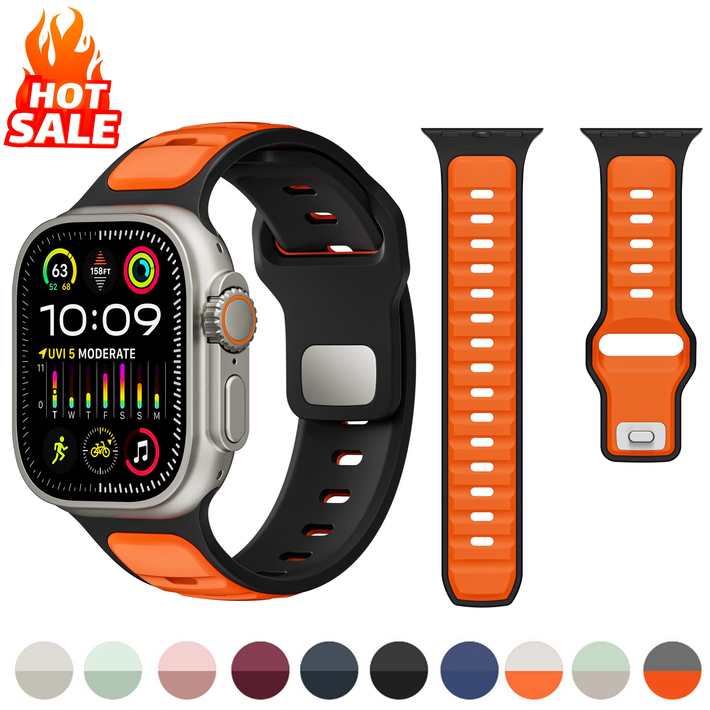 Silicone Sport Band Strap for iWatch - Multi-Size Correa Bracelet