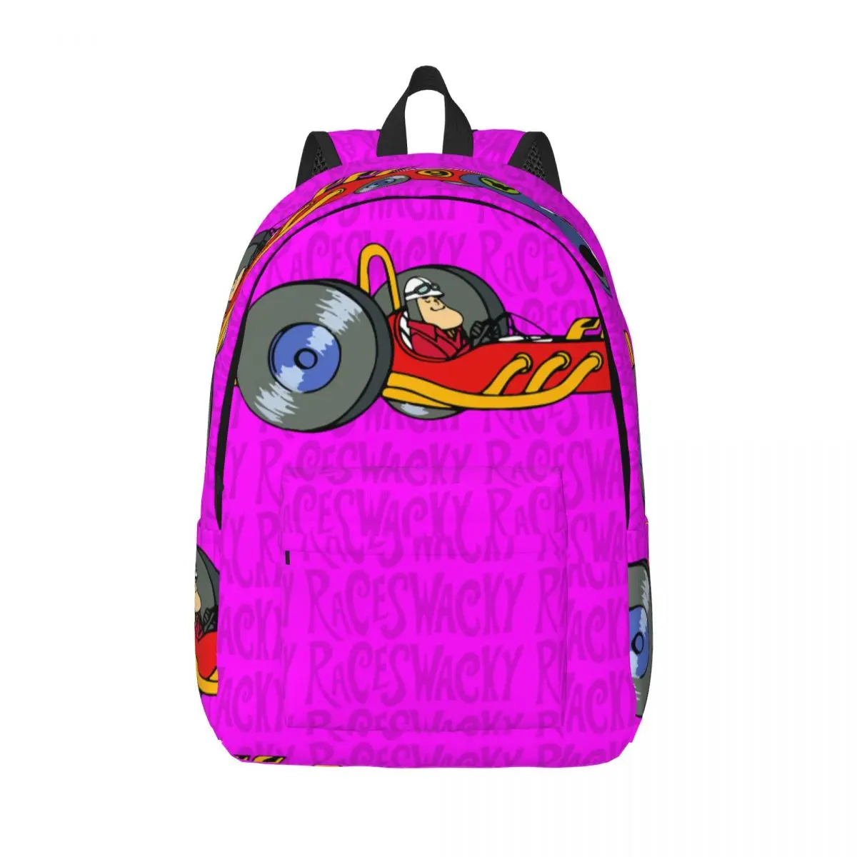 

Birthday Gift 9 Sturdy Shoulder College Bag W-Wacky Races Light Teenager Rucksack Hiking