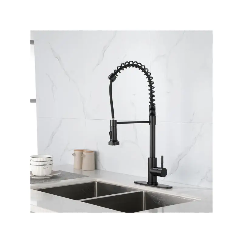 Matte Commercial Solid Brass Pull Down Kitchen Faucet