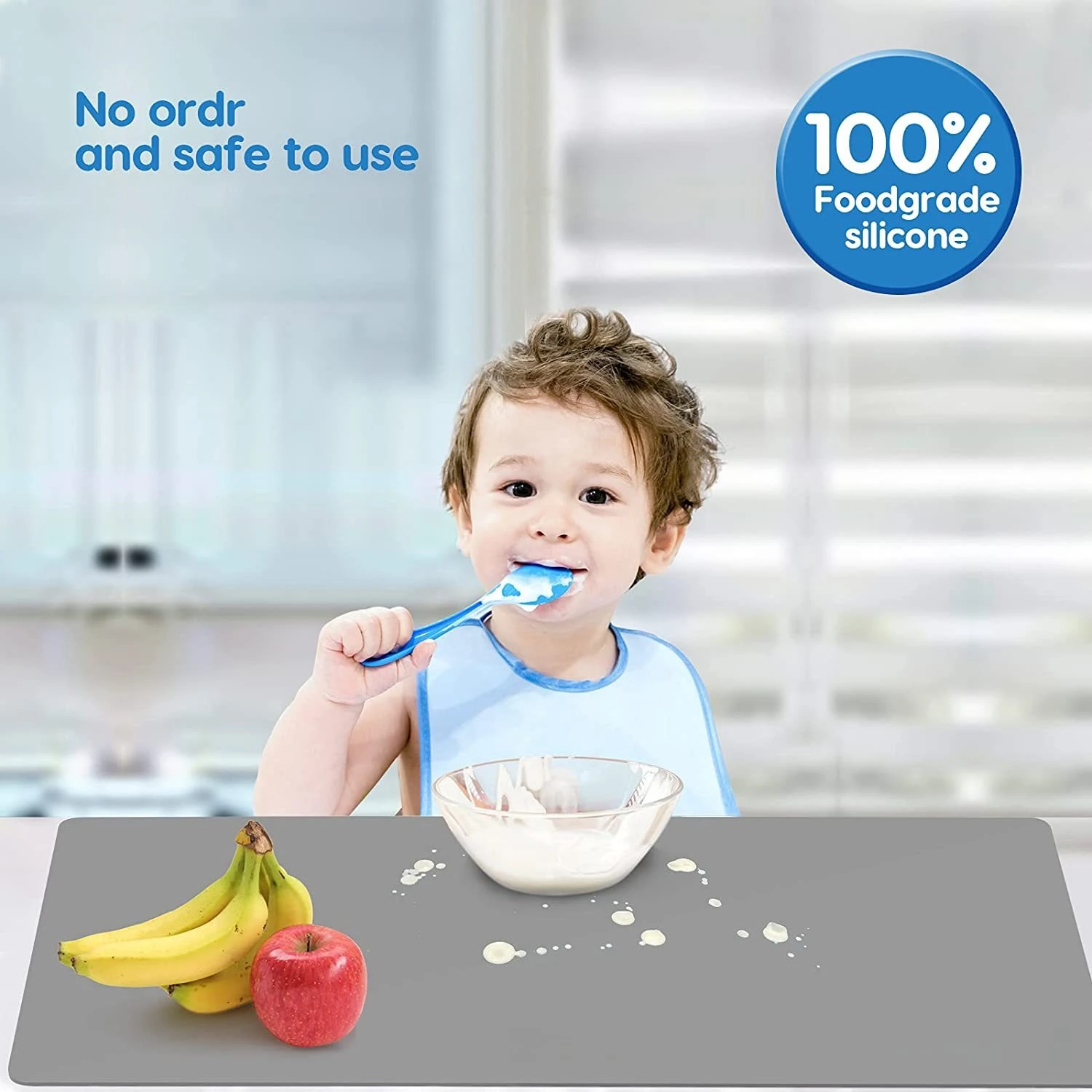 Premium Food Grade Silicone Non-Slip Waterproof Placemat