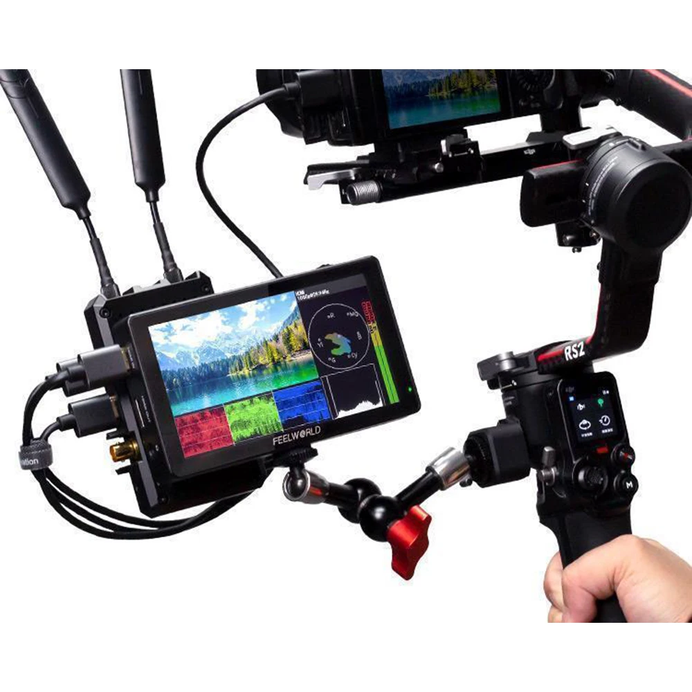 Feelworld LUT5 5.5 Inch 3000nit On Camera Monitor 4K HDMI-compatible IPS Panel 3D LUT Touch Screen DSLR Field Monitor