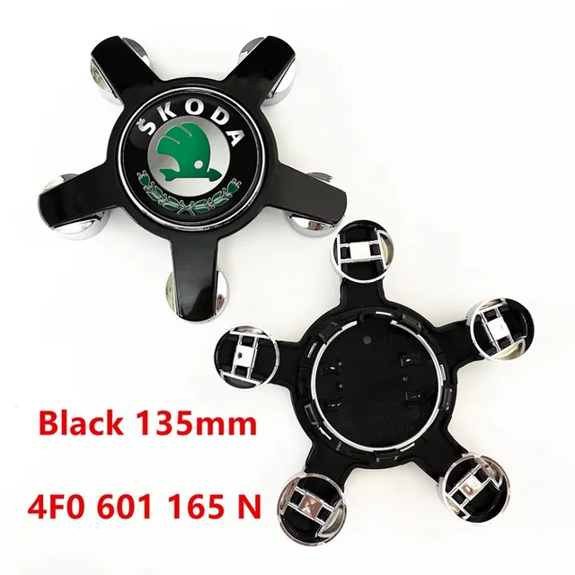 4pcs 135mm 4F0601165N Car Wheel Center Cap Rim Caps Emblem Badge For Skoda Octavia Superb MK2 Fabia Yeti a5 a7 Rapid Roomster VR