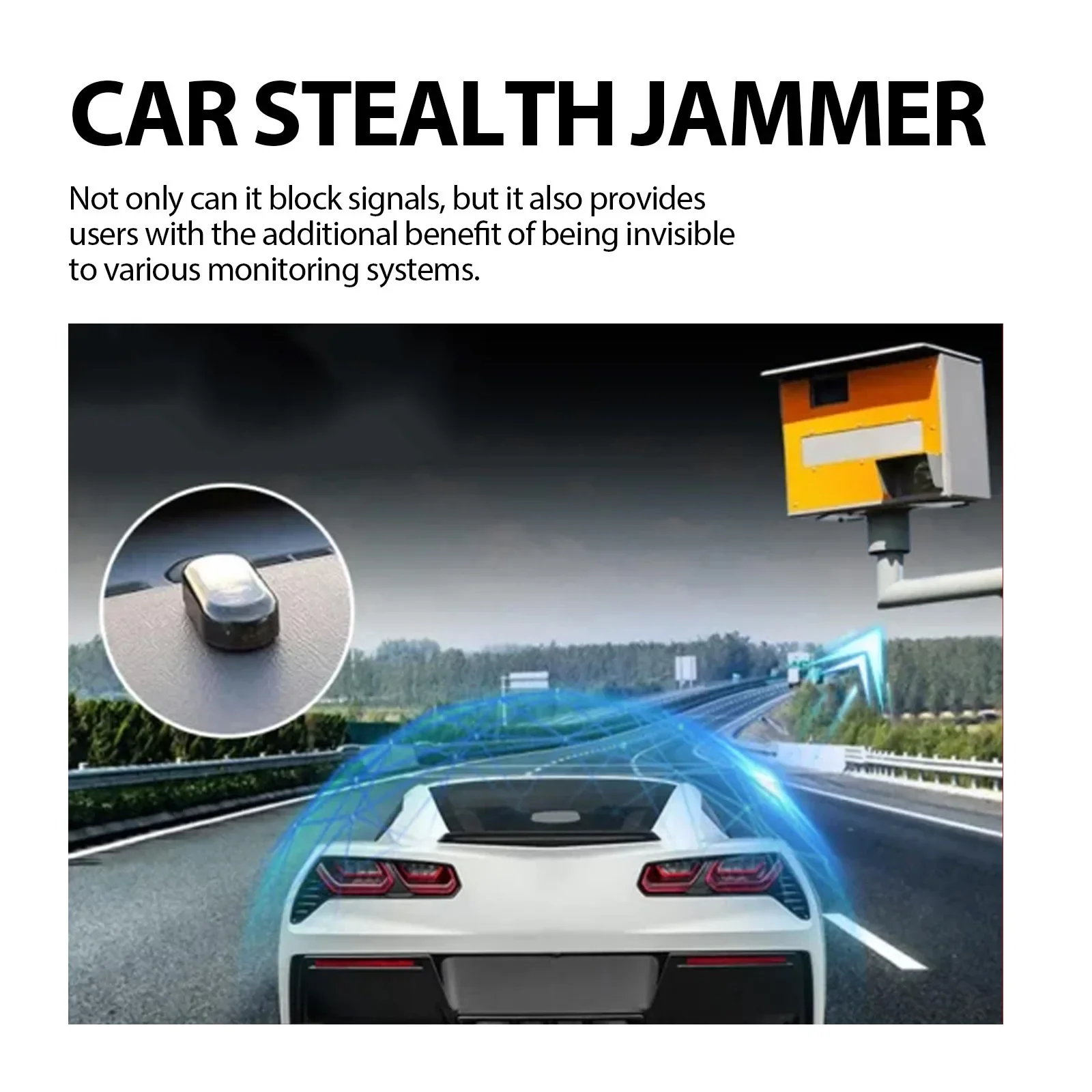 Car Obstruction Detector Rayhong Car Invisible Sensor Adjustable Obstruction Signal Coverage Portable Wireless Interference Detector For Vehicles