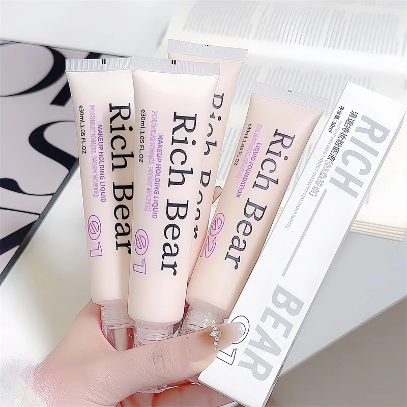 Liquid Foundation Ivory White Liquid Foundation Waterproof Lasting Concealer Full Coverage Brighten Face Moisturizing Oil-control