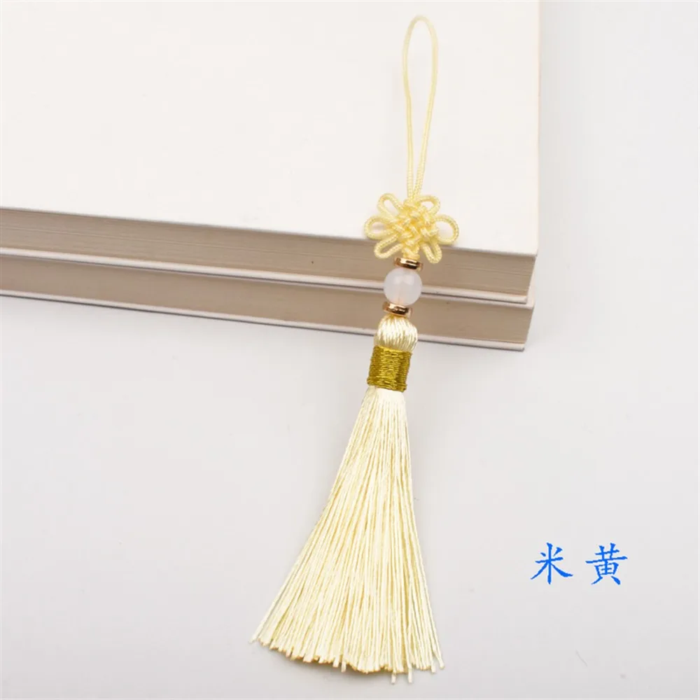 2 ~ 20 stücke Jade Perlen Quaste Chinesischen Knoten Seide Quasten DIY Handwerk Geschenk Schmuck Machen Ohrringe Zubehör Kleidung Anhänger decor – Detail 3