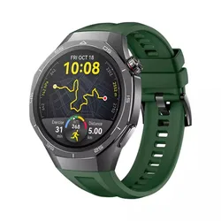 Silicone Sports Loop Watch Band with Metal Buckle Bracelet for 22mm (Army Green)