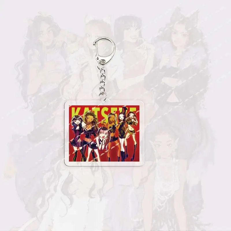 Cool K-pop Katseye Acrylic Keychain Charms - Cute Fan Friends Gift