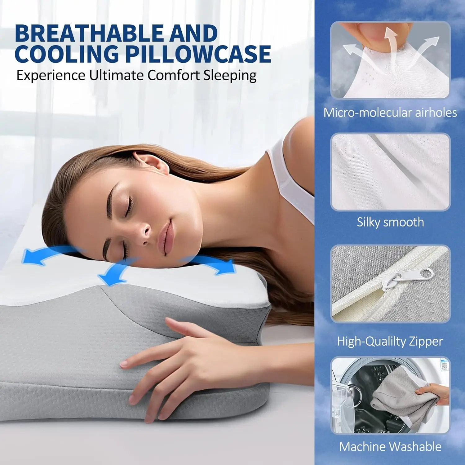 Cervical Pillow for Neck  Shoulder Pain Relief Sleeping Ergonomic Memory Foam Pillow Orthopedic Neck Support Pillows 3