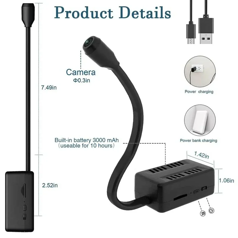 Mini Camera 1080P HD WiFi Wireless Camera Video Recorder Home Security Surveillance Motion Detection P2P Camcorder Remote View 5