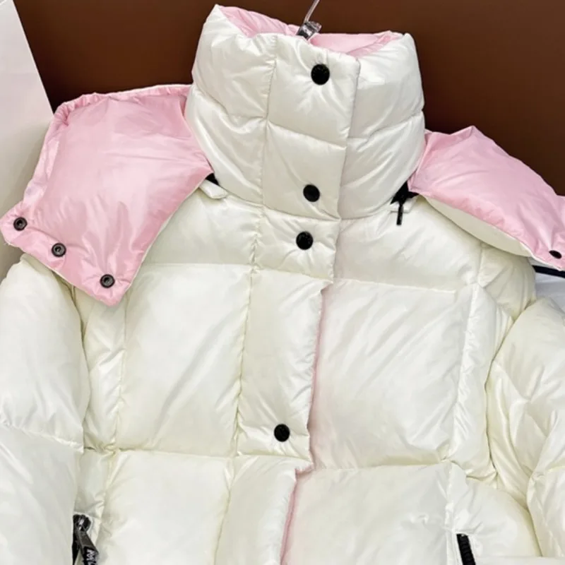 Top Quality Women's Down Jacket, Winter Warm Thickened Hooded Down Jacket for Women, Women's Luxury Short Bread Coat Down Jacket