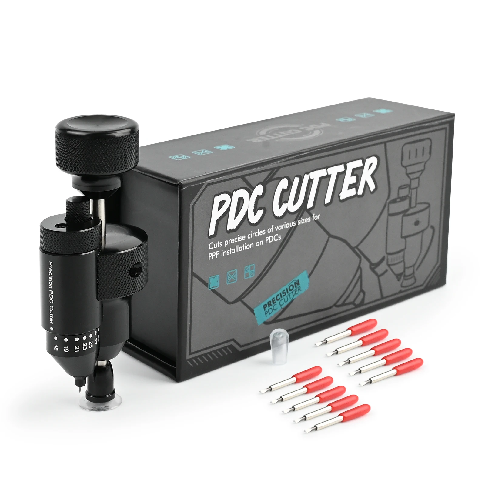 EHDIS 18  32mm 직경 주차 센서 구멍 PDC 커터 자동차 페인트 보호 필름 포장 레이더 센서 정밀 절단 도구