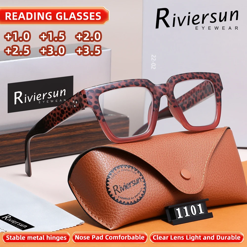 Stylish Blue Light Blocking Reading Glasses with Large Frame
