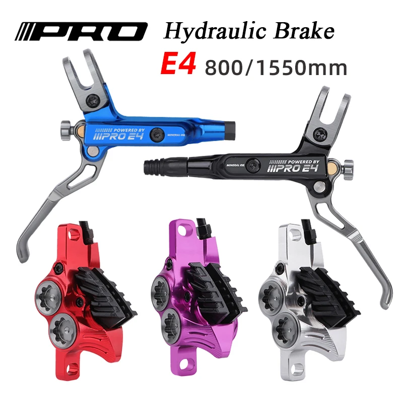 

IIIPRO E4 Mountain Bike Hydraulic Brake 800/1550mm Front Rear Brake Cooling 4 Piston Oil Pressure AM DH E-bike MTB Disc Brake