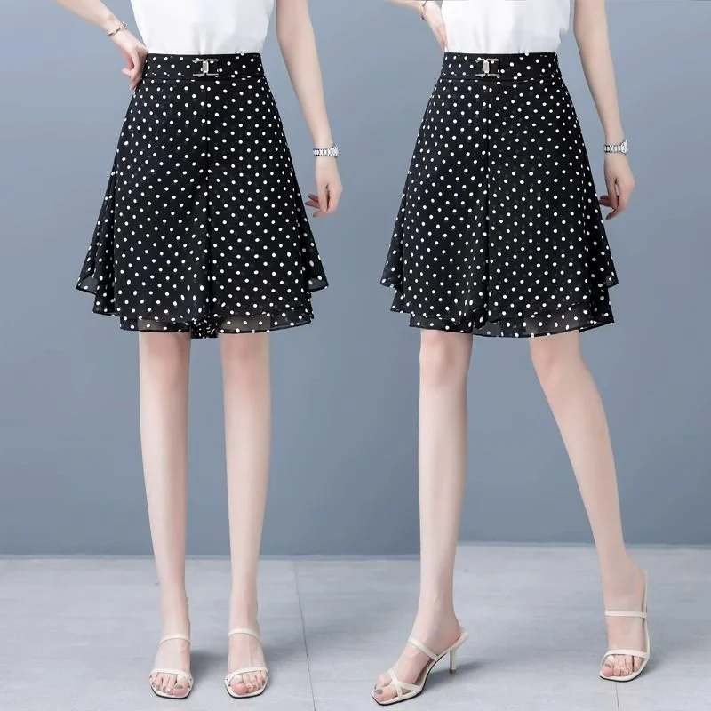 Korean Version Fashion Versatile Woolen Five Point Shorts Women's Solid Zipper Button High Waist Casual Straight A-line Pants
