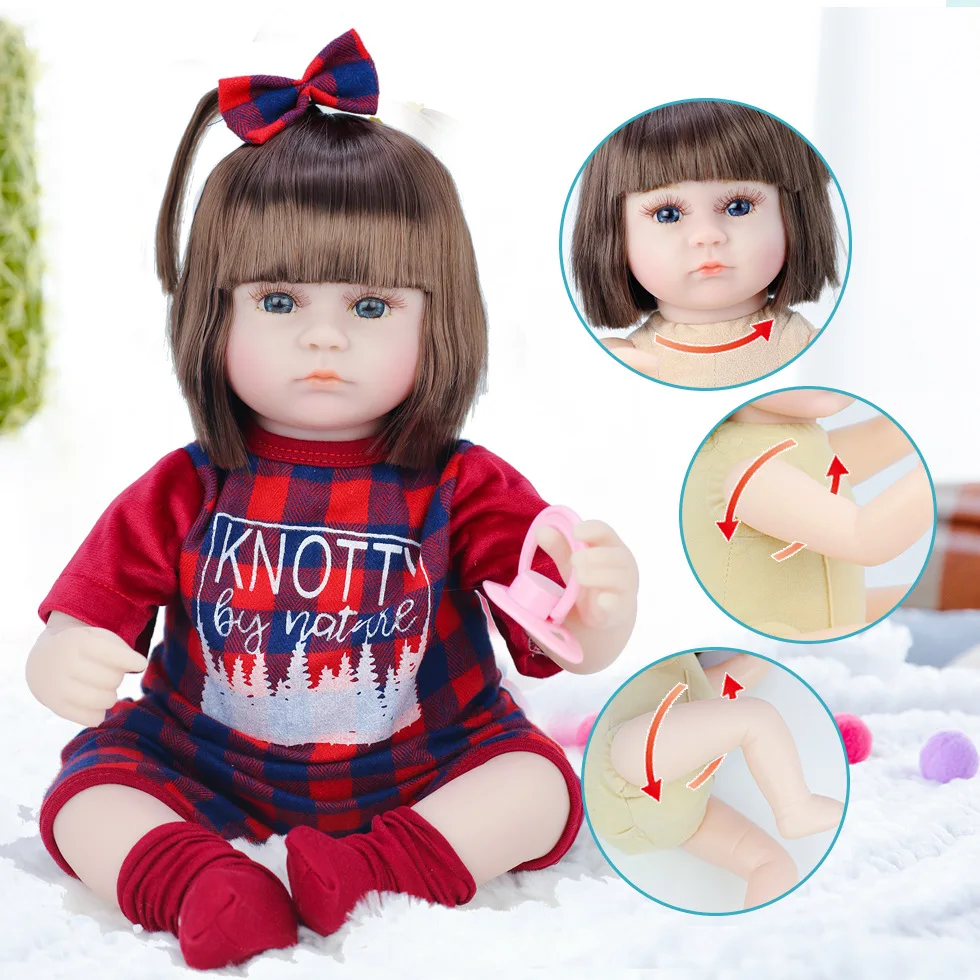 Reborn Doll 42Cm Kids Toys 17 Inch Realistic Lifelike Newborn Babies Doll Toy For Girls Toddler Reborn Baby Birthday Present