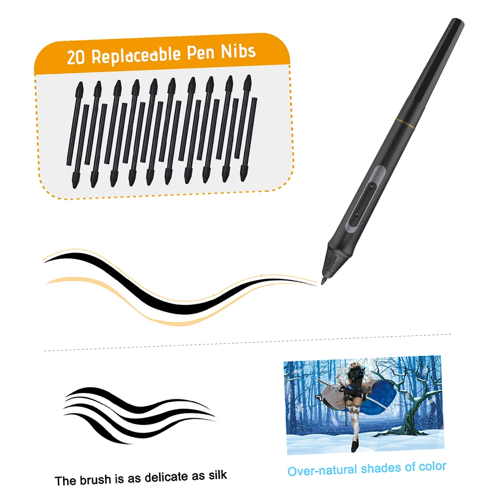Rechargeable Stylus Pen With 8192 Pressure Levels For Bosto Tablet_voghion.com