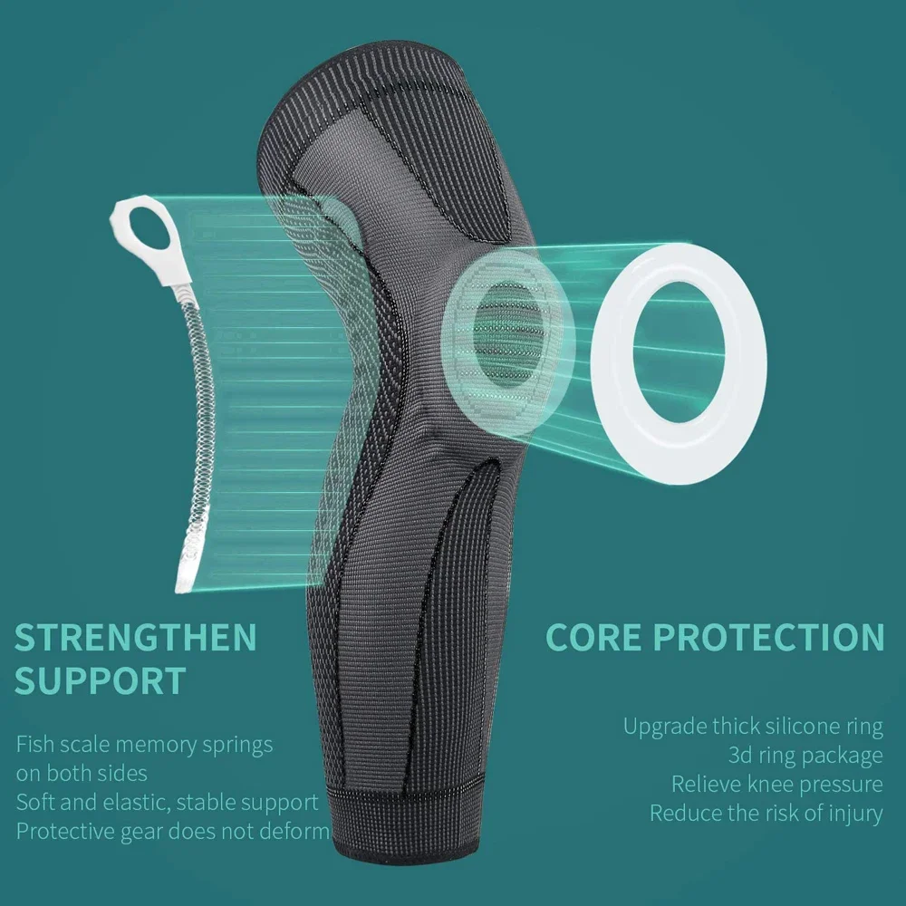 BraceTop Full Leg Sleeves Long Compression Knee Sleeves for Basketball, Arthritis Cycling Sport Football, Reduce Varicose Veins