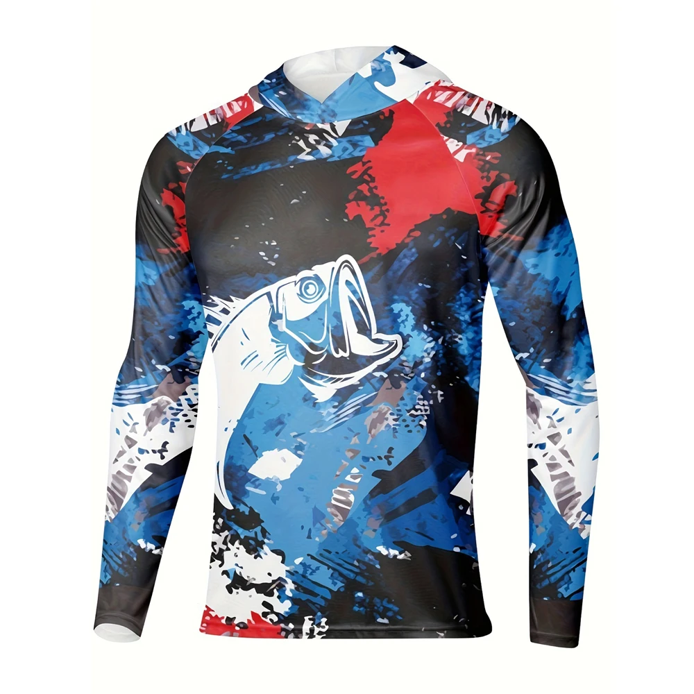 Fishing Hoodie Topsupf 50 shirts for men long sleeve fishing Jersey Sun Protection Quick Drying fishing shirts New Men