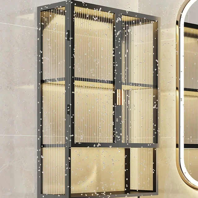 โมเดิร์นห้องน้ําติดผนังตู้ Slim ห้องน้ําชั้นวางของกันน้ํา Bath Organizer ตู้ตกแต่งบ้าน 1