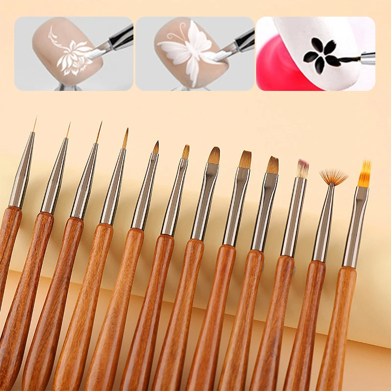 1PCS UV Gel Nail Brush DIY Painting Pen Manicure Acrylic Drawing Brush For Nail Art Design Nails Tip Display Painting Tool