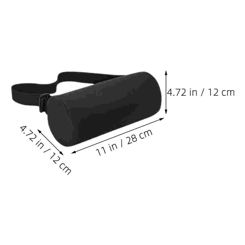 Cylinder Pillows for Couch Lumbar Chair Support Adjustable Airplane Sleeping Black Foam 3