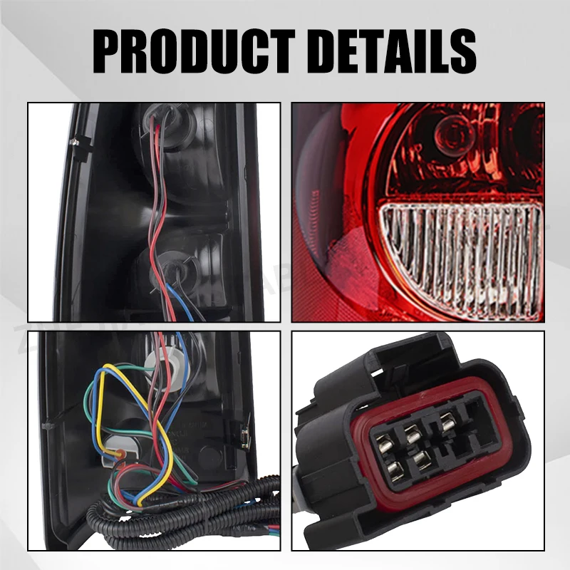 Buy RED CLEAR FULL LED TAIL LIGHTS REAR LAMP PAIR JY 2003-2006 CHEVY SILVERADO TRUCK In Mira - Foto 6