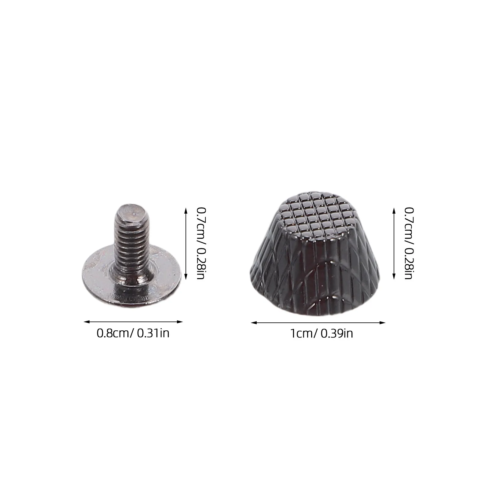 50개 나사형 합금 리벳 10mm 원형 돔 장식 스터드 핸드백 지갑 받침대 가방 가죽 공예 DIY 가방 제작용