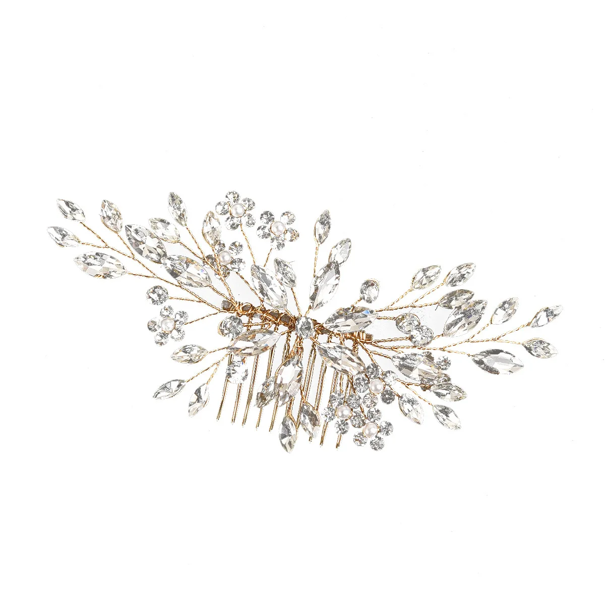Hair Comb Hair Accessory Hair Headdress Bridal Headwear New Hair Card Bridal Headdress Handmade Inlaid Crystal Comb Ladies Rhinestone Gift Wedding Portrait Accessories