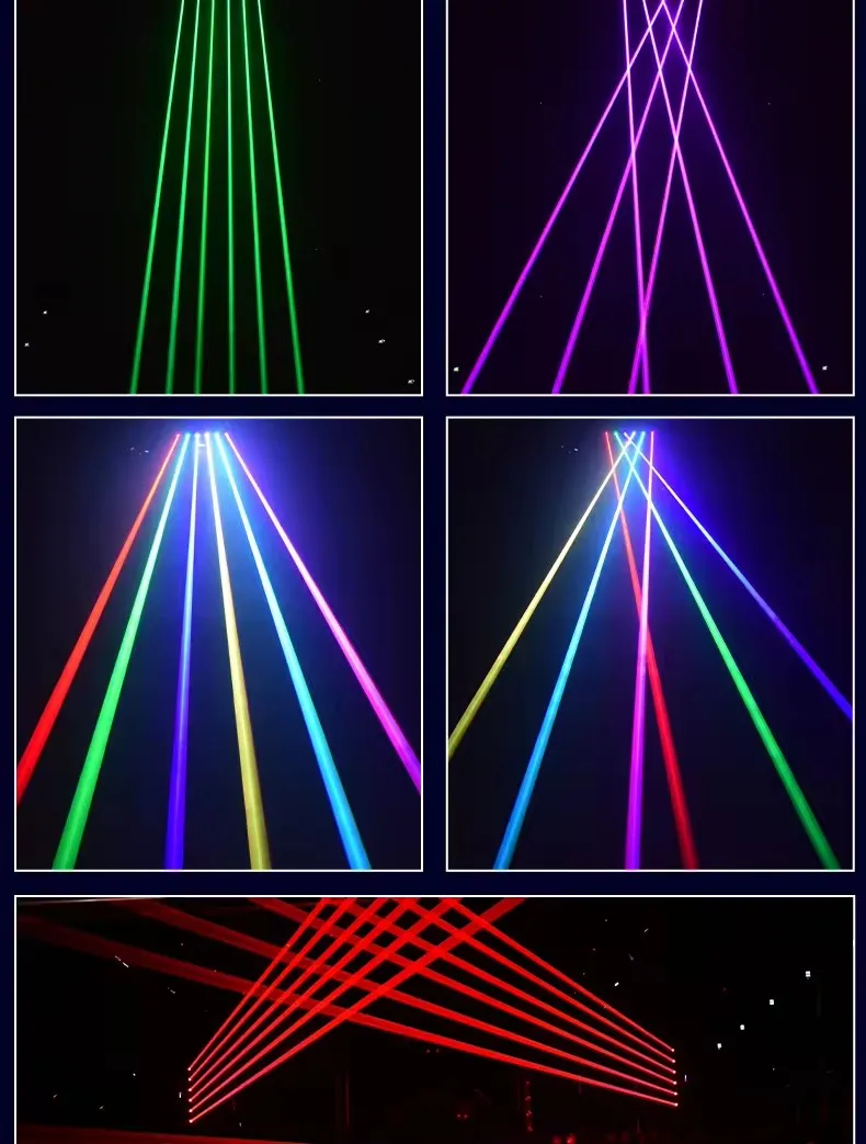 8 Eyes Red Laser +LED RGB Lamps Moving Head Laser Beam Light Dj Laser Light Proj