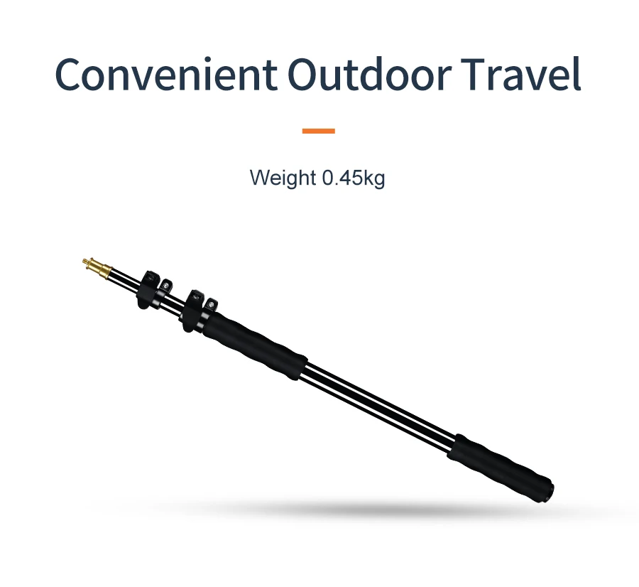25.5"-62" / 62-157cm Extension Support Rod photography Flash Speedlite Stick Rod