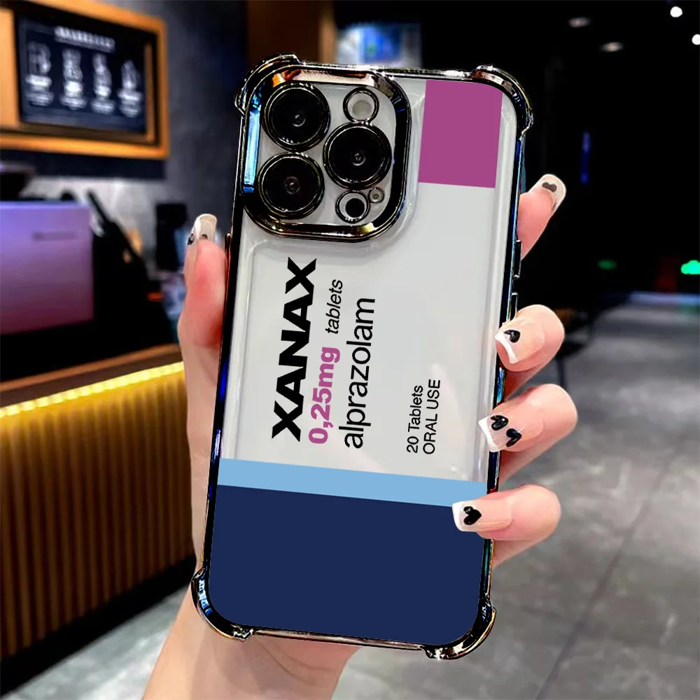 XANAX Chill Pill Plating Anti-Airbag Phone Case