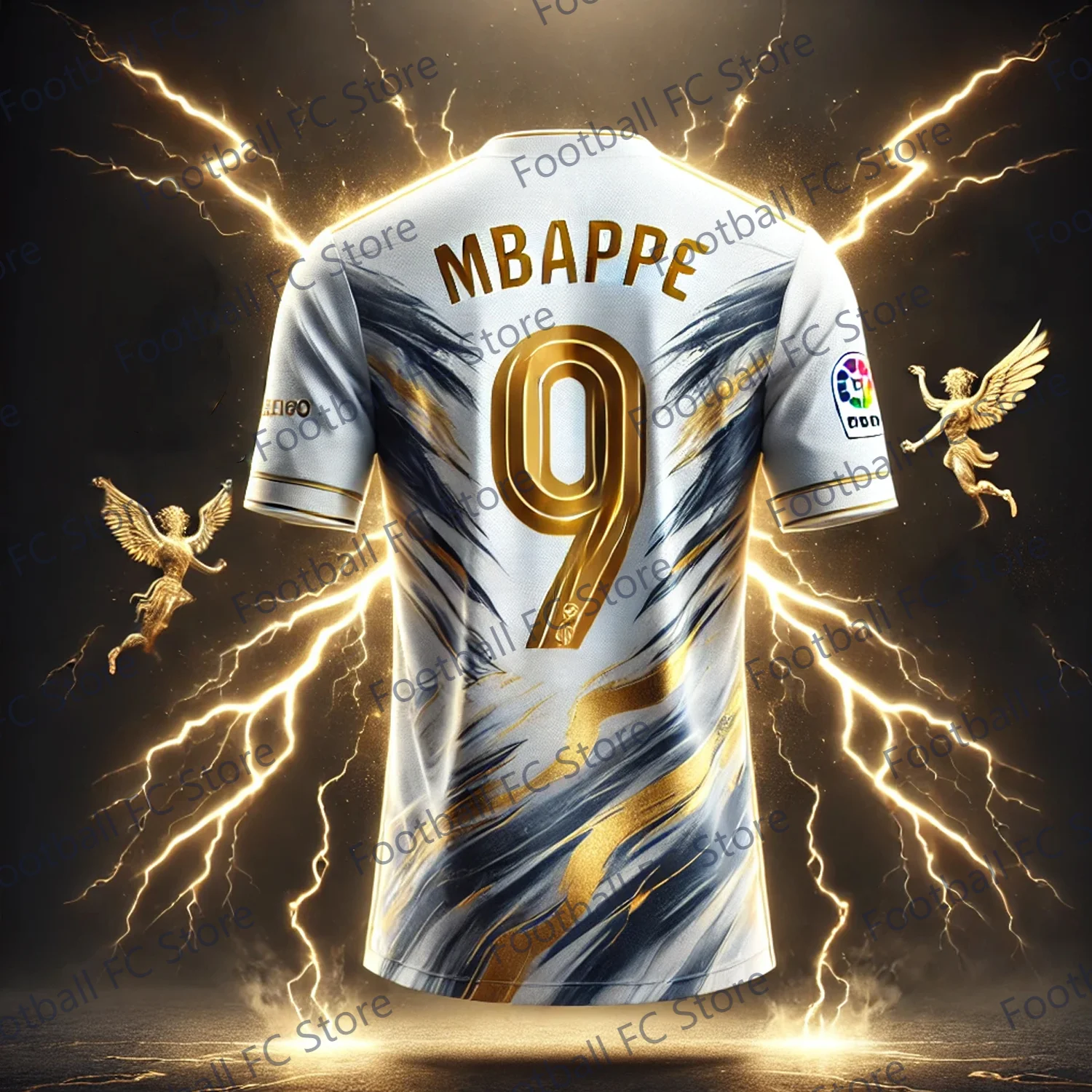 24-25 Summer Zeus Lightning Tee Jersey Bernabeu Stadium CHATGPT Intelligent Design Edition Special Mbappe 9 Soccer Jersey soccer jersey sportswear tshirt