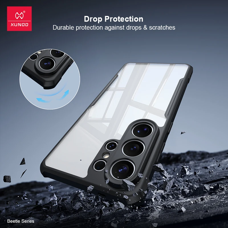 Enhanced Shockproof Transparent Case with Magnetic Airbags and Camera Protection