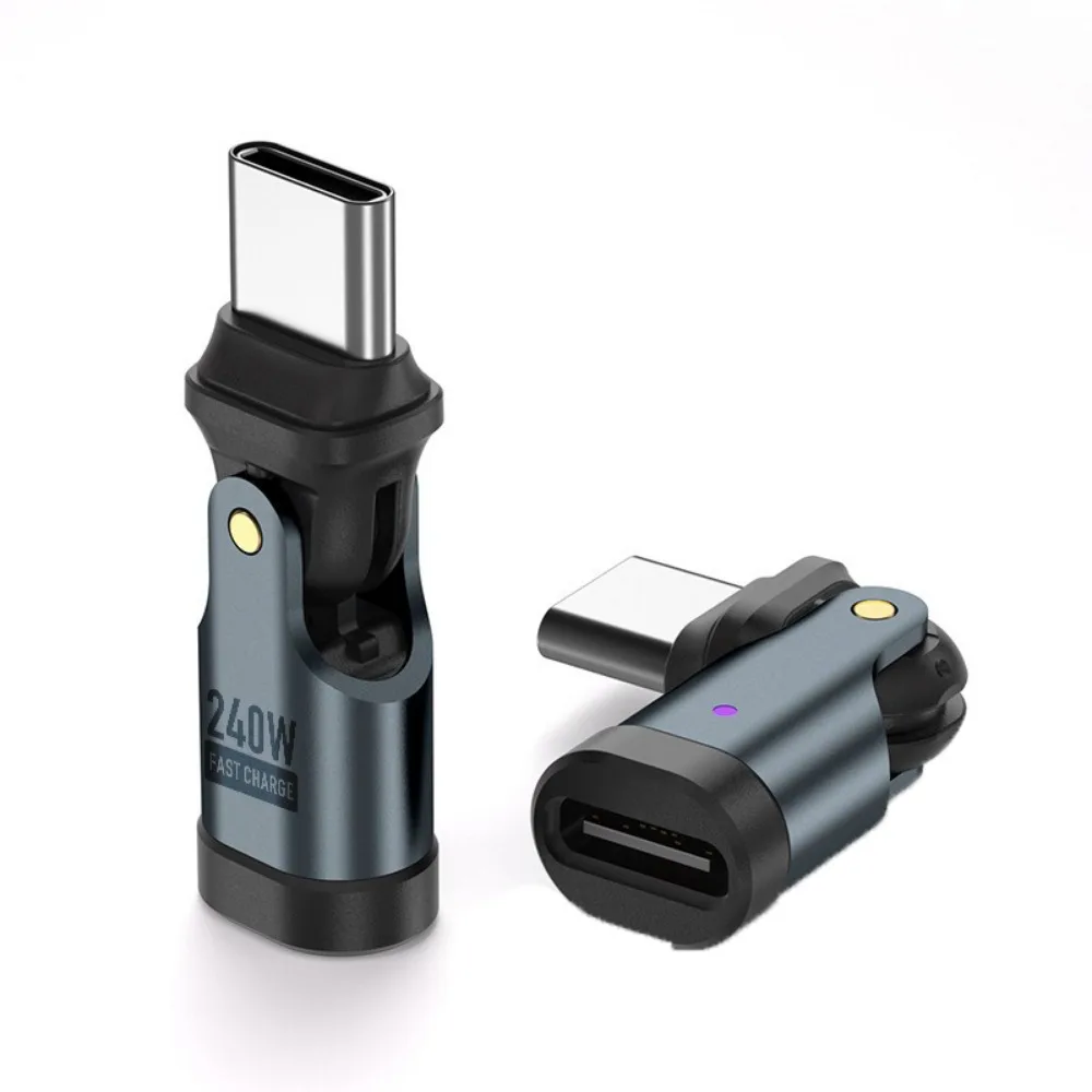 Hızlı Veri Aktarımı USB Tip C Adaptörü USB-C - USB-C Esnek USBC Şarj Dönüştürücü 240W 180 Derece USB-A Dişi Adaptör
