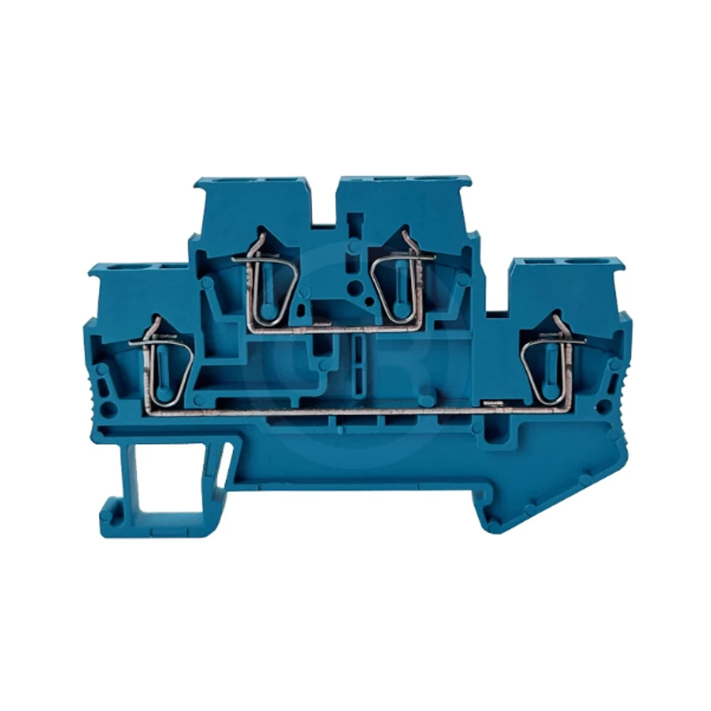 10-Pack Double-Layer Terminal Block with Spring-Loaded Self-Locking Connectors