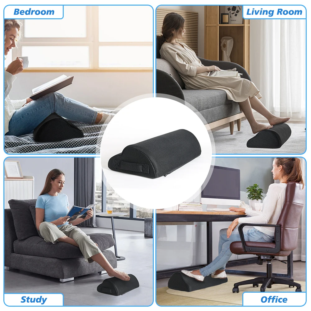 Poggiapiedi da Ufficio in Memory Foam e Poggiapiedi da Sotto Scrivania per Gaming e Home Office - immagine 3