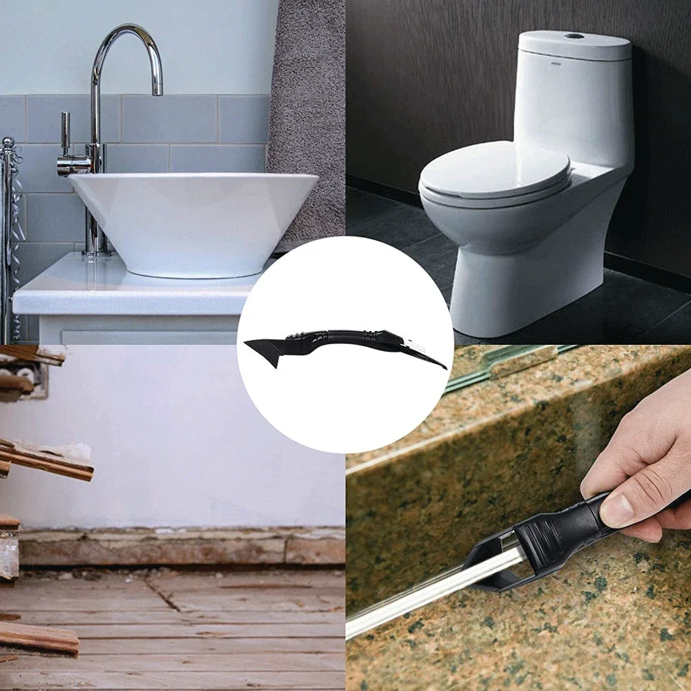 Silicone Scraper 5in1 Silicone Scraper Remover Caulk Finisher Sealant Nozzle Scraper Sets Multifunctional Grout Remover Spatula Caulking Tool