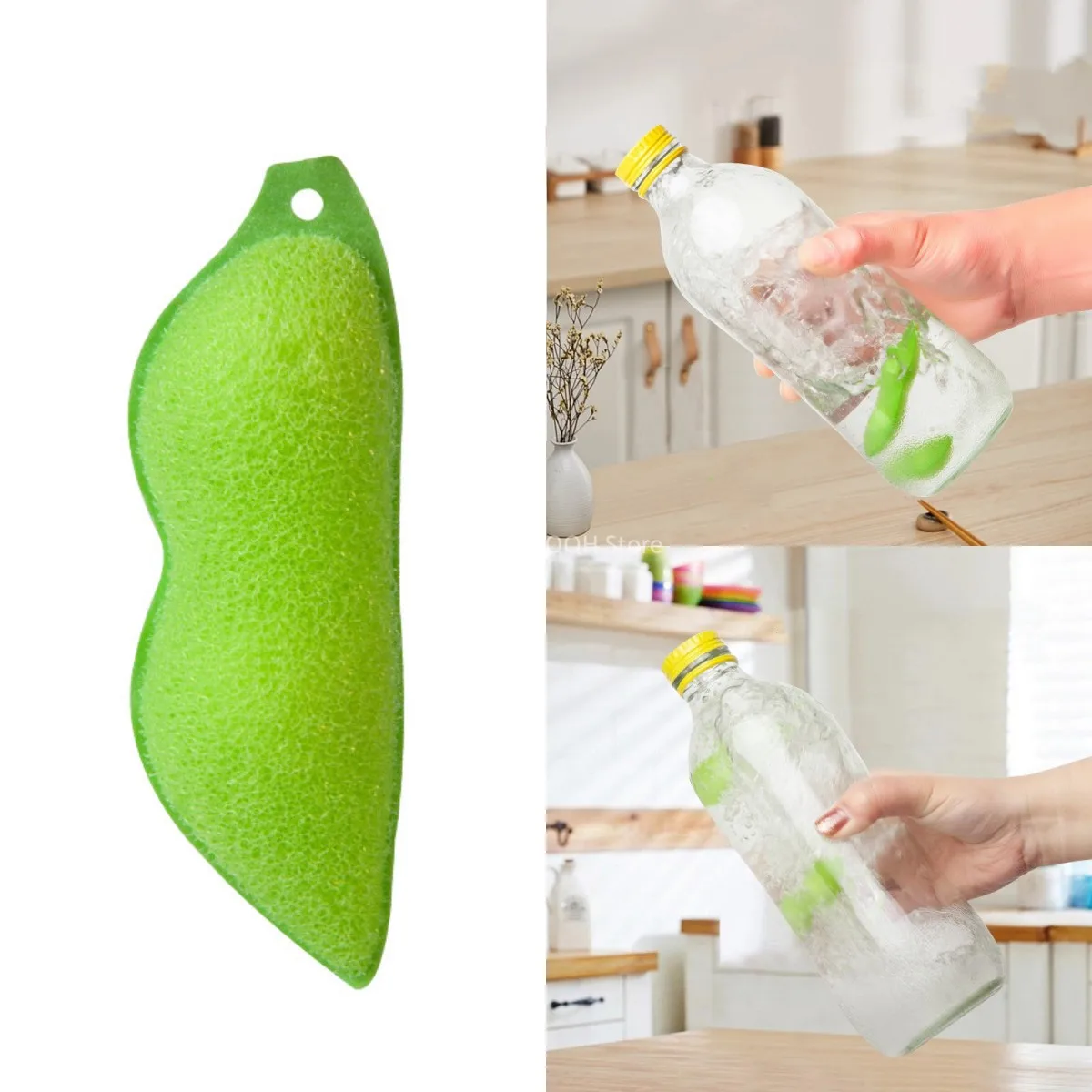 

Pea Cleaning Sponge Kitchen Cup Cleaning Brush Coffee Tea Wine Drink Glass Bottle Cleaner Brush Cup Scrubber Cleaning Gadgets