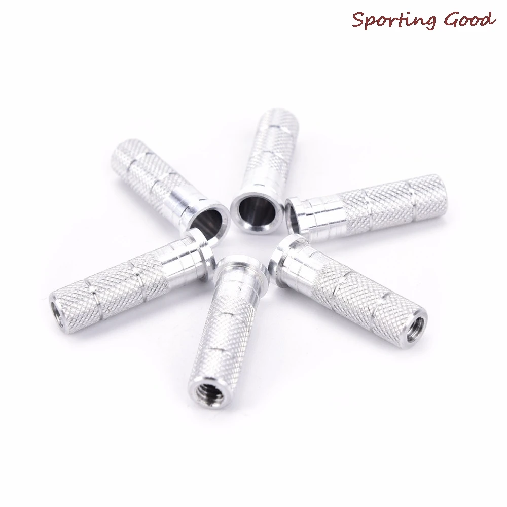 화살대 및 사냥용 실버 알루미늄 양궁 인서트 베이스 교체, 12x6.2mm