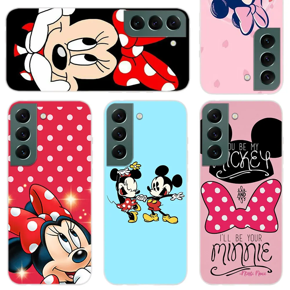 

Silicone Soft Phone Case For Samsung Galaxy S22 S21 5G S20 Ultra S10 S9 S8 Plus Lite E Coque Cover Mickey and Minne