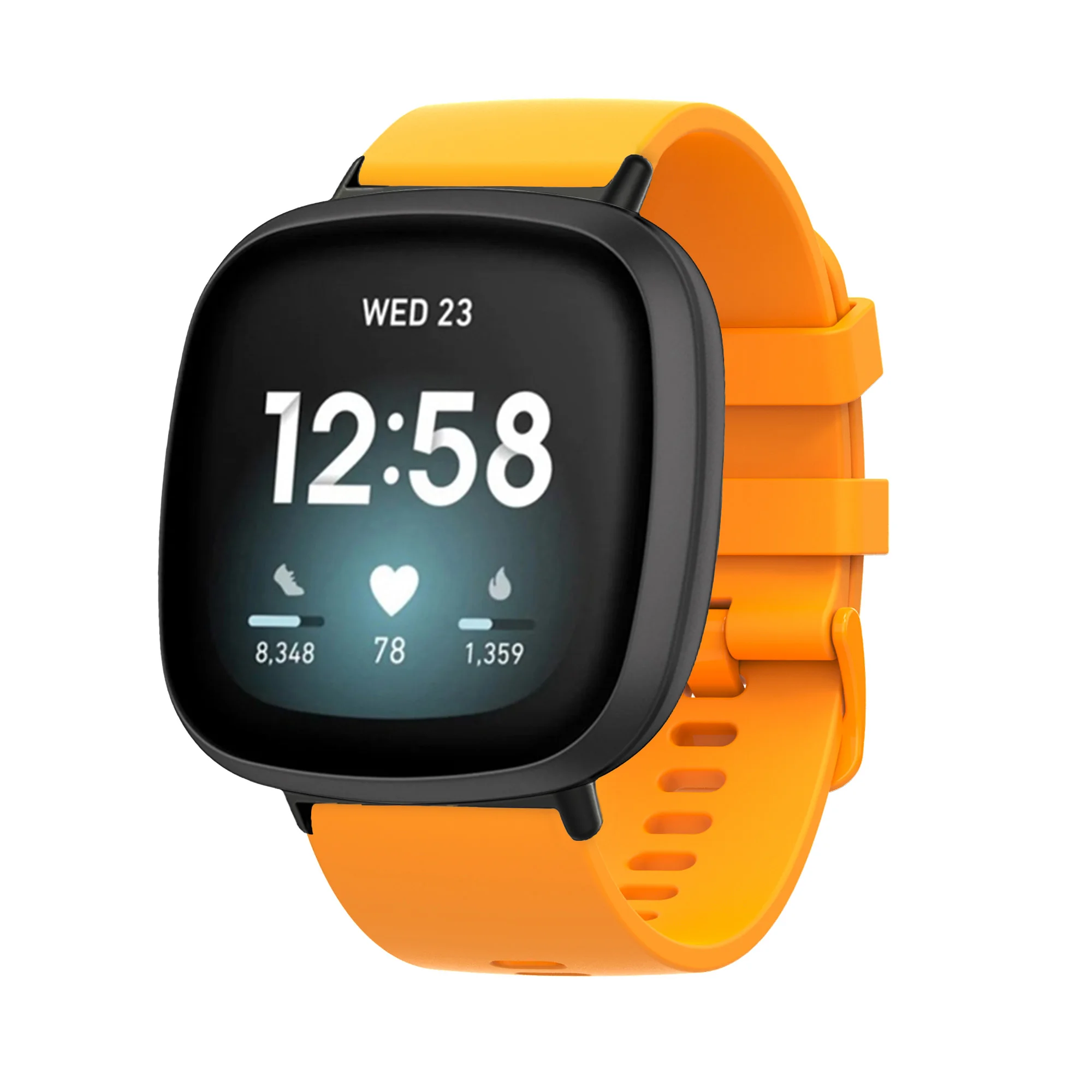 Silicone Sport Watch Band with Pin Buckle - Soft Replacement Bracelet