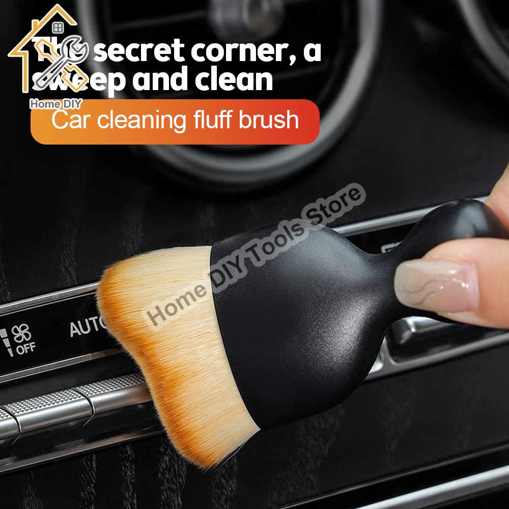 Car Arc Detail Brush Air Conditioner Outlet Cleaning Brush Car Gap Dust Removal Brush Auto Interior Center Console Cleaning Tool