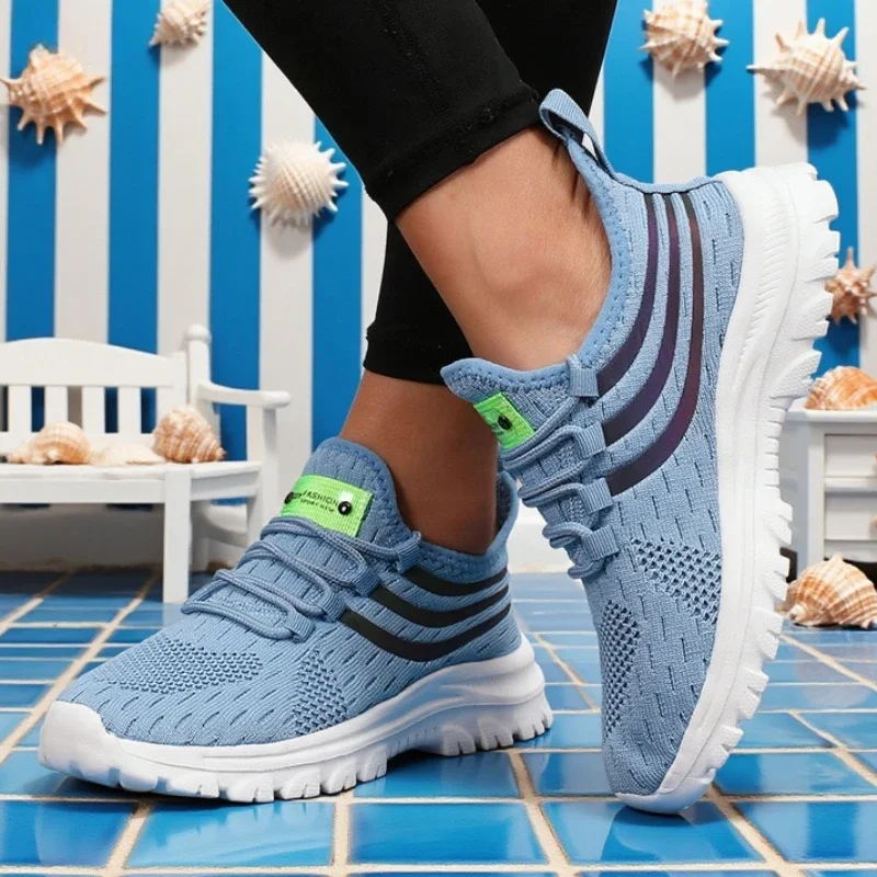 Women's Casual Platform Mesh Sneakers Fashion Classic Luxurious Running Shoes Minimalist Breathable Mesh Outdoor Training Shoes