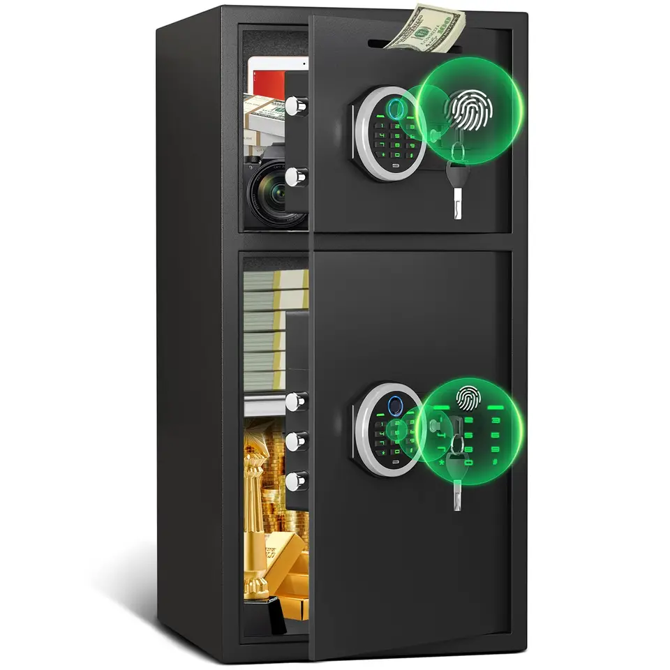 Large Fireproof Waterproof Fingerprint Money Safe