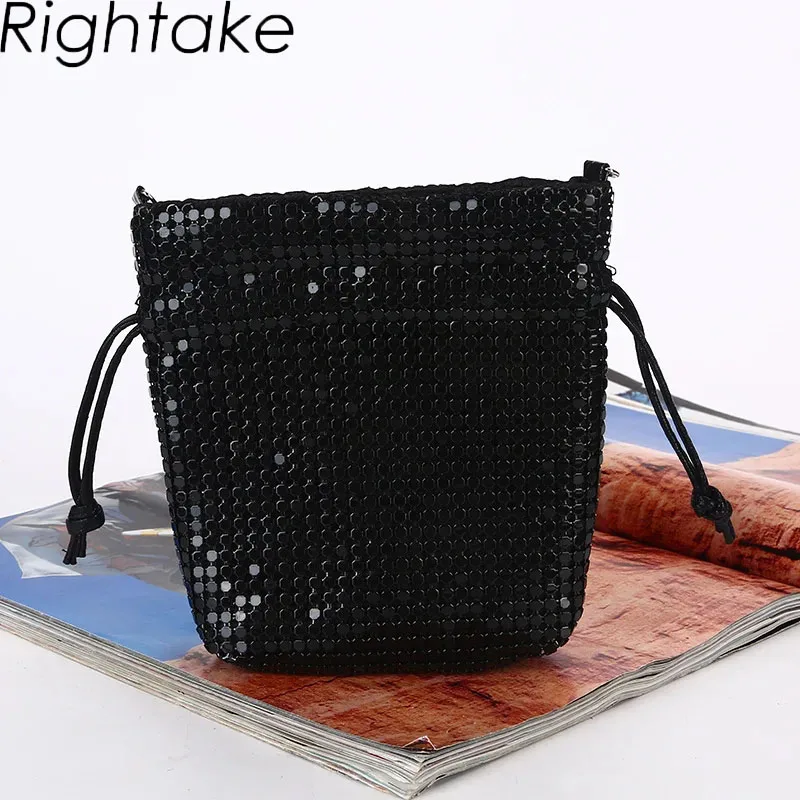 Rightake Fashion Handmade Sequin Women Bag Wedding Party Cocktail Handbags Purses Bridal Lady Small Day Clutches Handbags