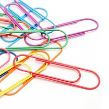 

40pcs Paper Clips Mixed Color 100MM Jumbo Metal-Coated Paper Clip Holder Multicolored Files Sheet Holder for Office