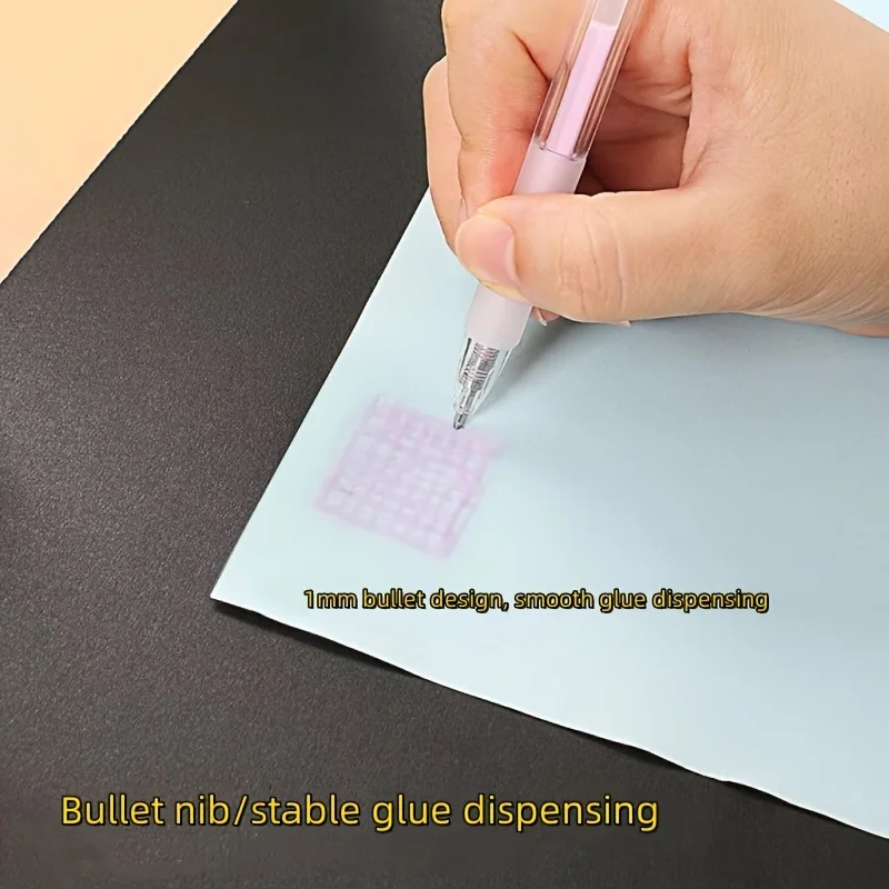 6PC 크리 에이 티브 귀여운 마카롱 컬러 쉘 도트 접착제 펜 학생 세공 스크랩북 DIY 빠른 건조 접착제 스틱 Kawaii 학교 용품