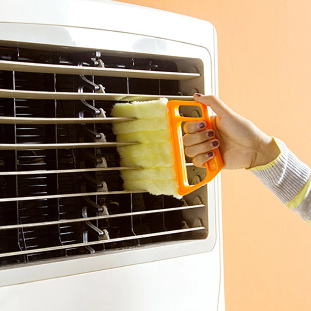 Venetian Blind Brush 7 Slats Washable Removable Blind Cleaner PP + Fiber Shutter Air Conditioner Duster Household Cleaning Tool