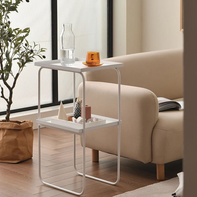 

2 Tier Side Coffee Table Modern Storage Aesthetic Coffee Table Nordic Minimalist Creative Meubles De Salon Lounge Furniture